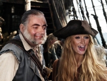 Mr bean and Paris Hilton))