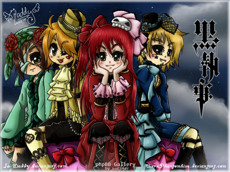 Four chibi shinigamis