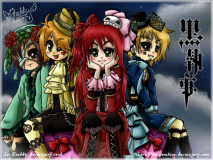 Four chibi shinigamis